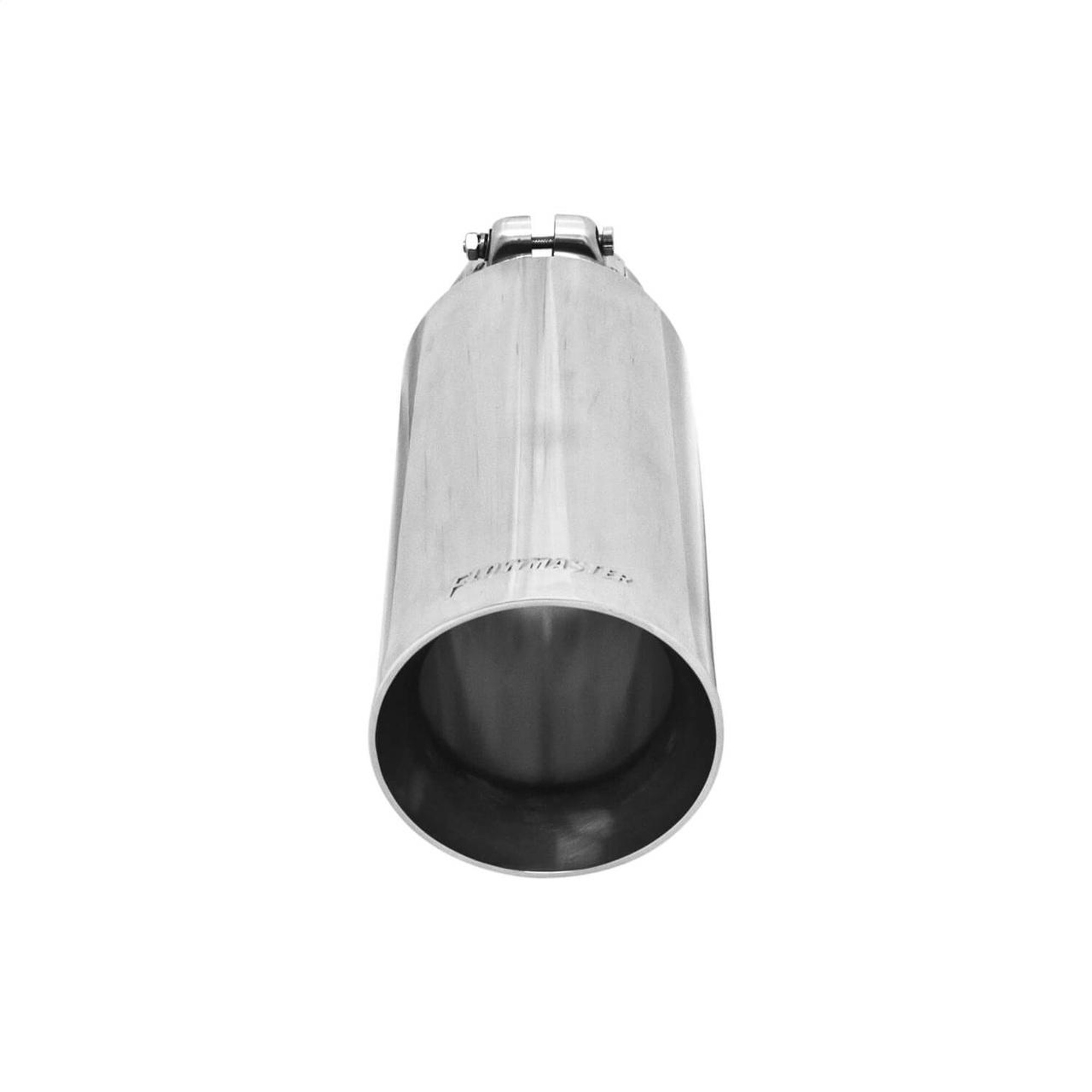 Flowmaster Stainless Steel Exhaust Tip 4 Angle Cut Polished Fits 3 Tubing Clamp On - FLO-15398