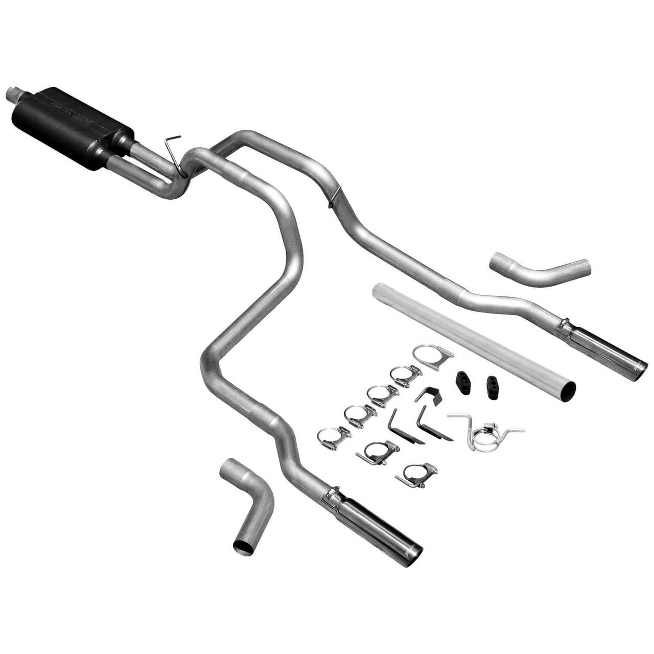 Flowmaster 94-01 Ram 1500 w/3.9L/5.2L/5.9L, American Thunder Cat Back Exhaust System - FLO-17429