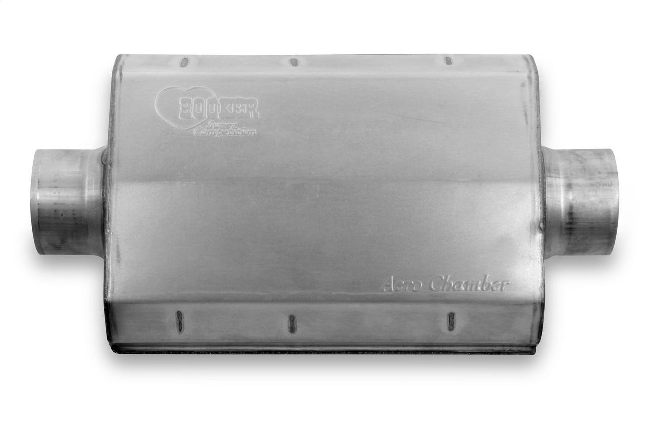 Hooker Aero Chamber Muffler w/3.5 Center Inlet 3.5 Center Outlet, Raw Steel - HKR-21507HKR
