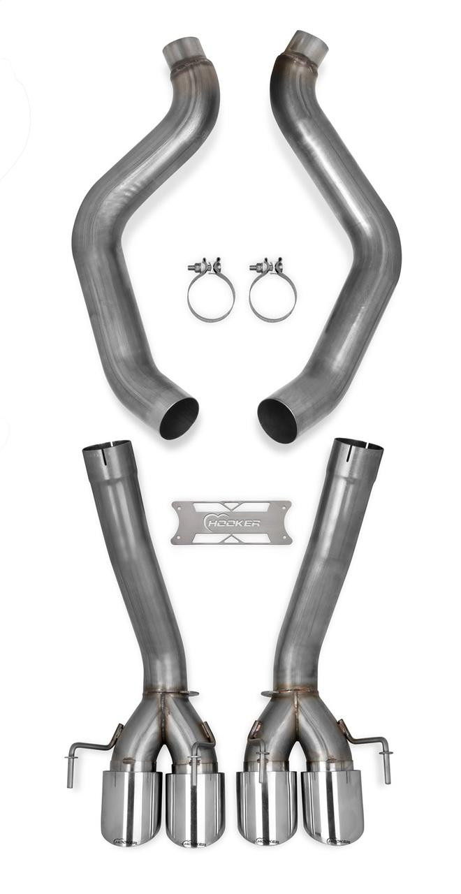 Hooker Blackheart Axle-Back Exhaust System w/o Mufflers 09-13 Corvette Stainless - HKR-70401316-RHKR
