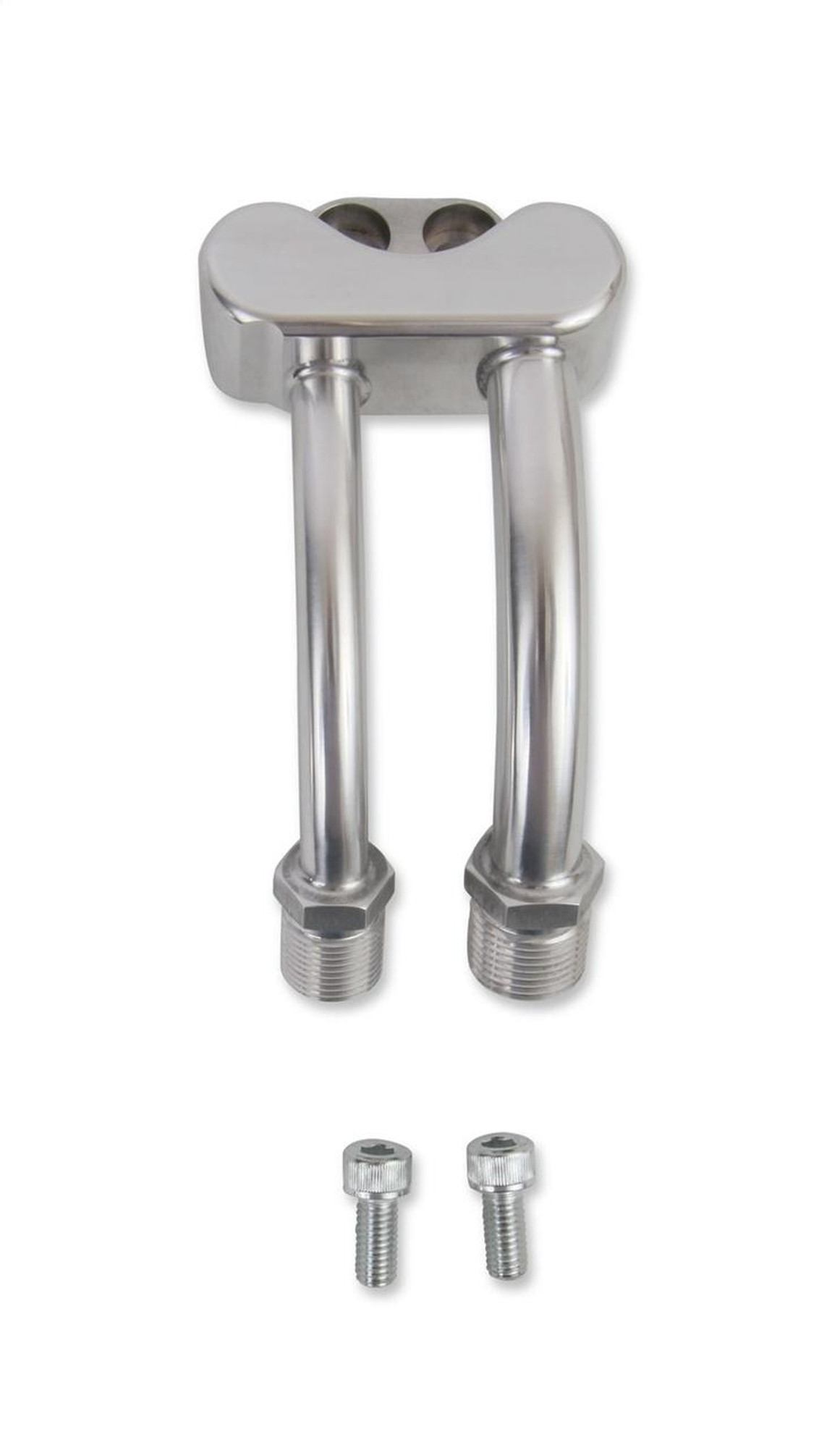 Holley Line Adapter Manifold, For SD7 Air Conditioning Compressor, Aluminum Finish - HOL-199-201