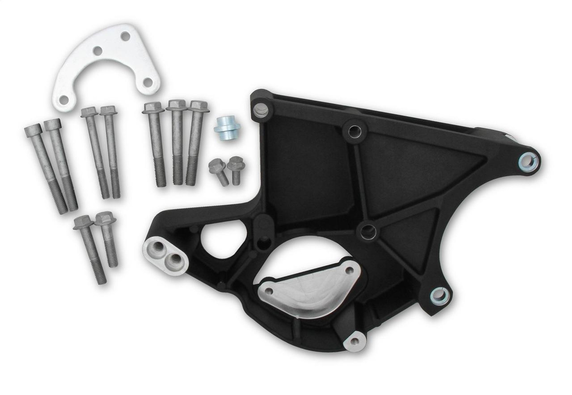 Holley Accessory Drive Bracket, For LS/LT, Drivers Side P/S and Alt Bracket, Black - HOL-20-135BK