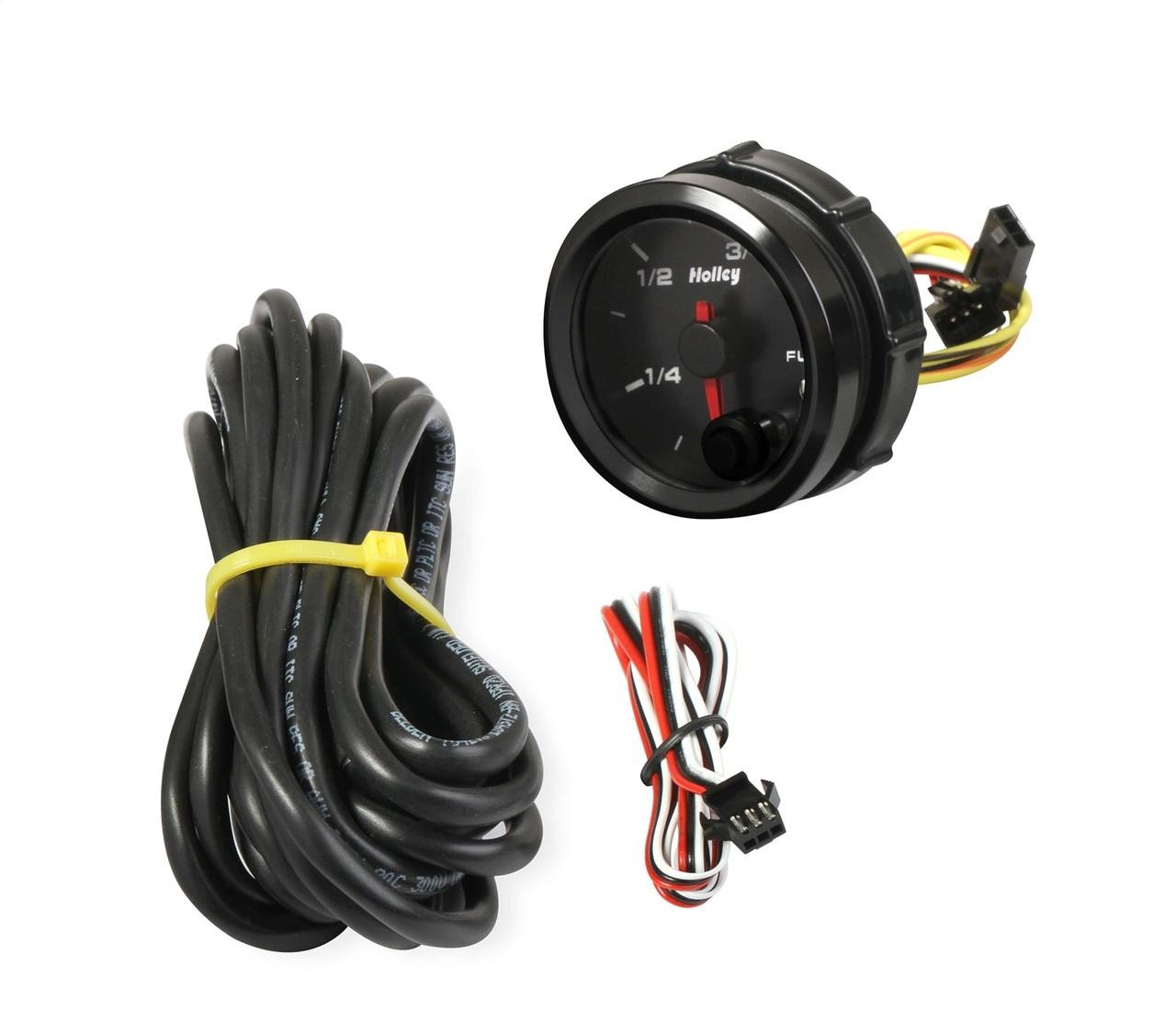 Holley Programmable Fuel Level Gauge, Black Face 2-1/16 Fuel Level Gauge-Holley logo - HOL-26-614