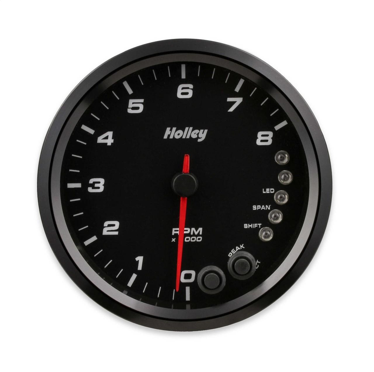 Holley Holley EFI CAN Tachometer, Black 4-1/2,0-8K w/ Internal Shiftlight-Holley logo - HOL-26-616