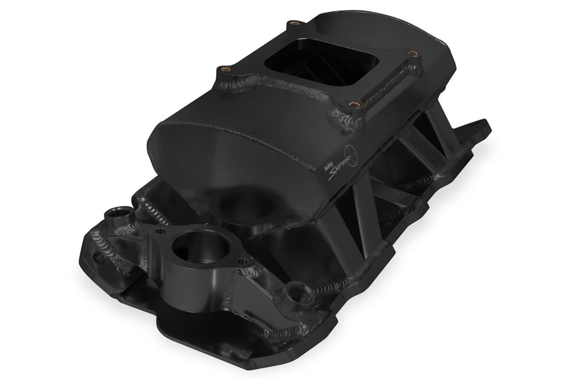 Holley Sniper EFI Intake Manifold, For SBC, Single Plane Carbureted, Black - HOL-825012