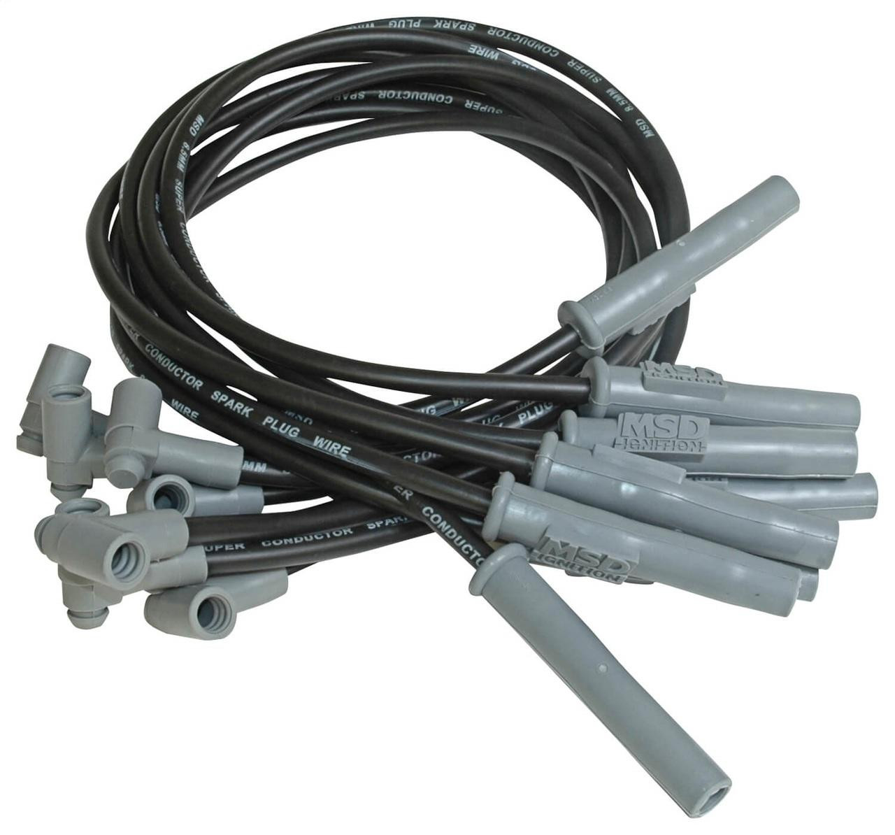 MSD Custom Spark Plug Wire Set, Big Block Chevy, 74-76, HEI, Black - MSD-31363