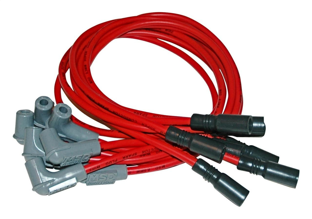 MSD Super Conductor Spark Plug Wire Set, 8.5mm 1996-02 Suburban w/Vortec V8, Red - MSD-32169