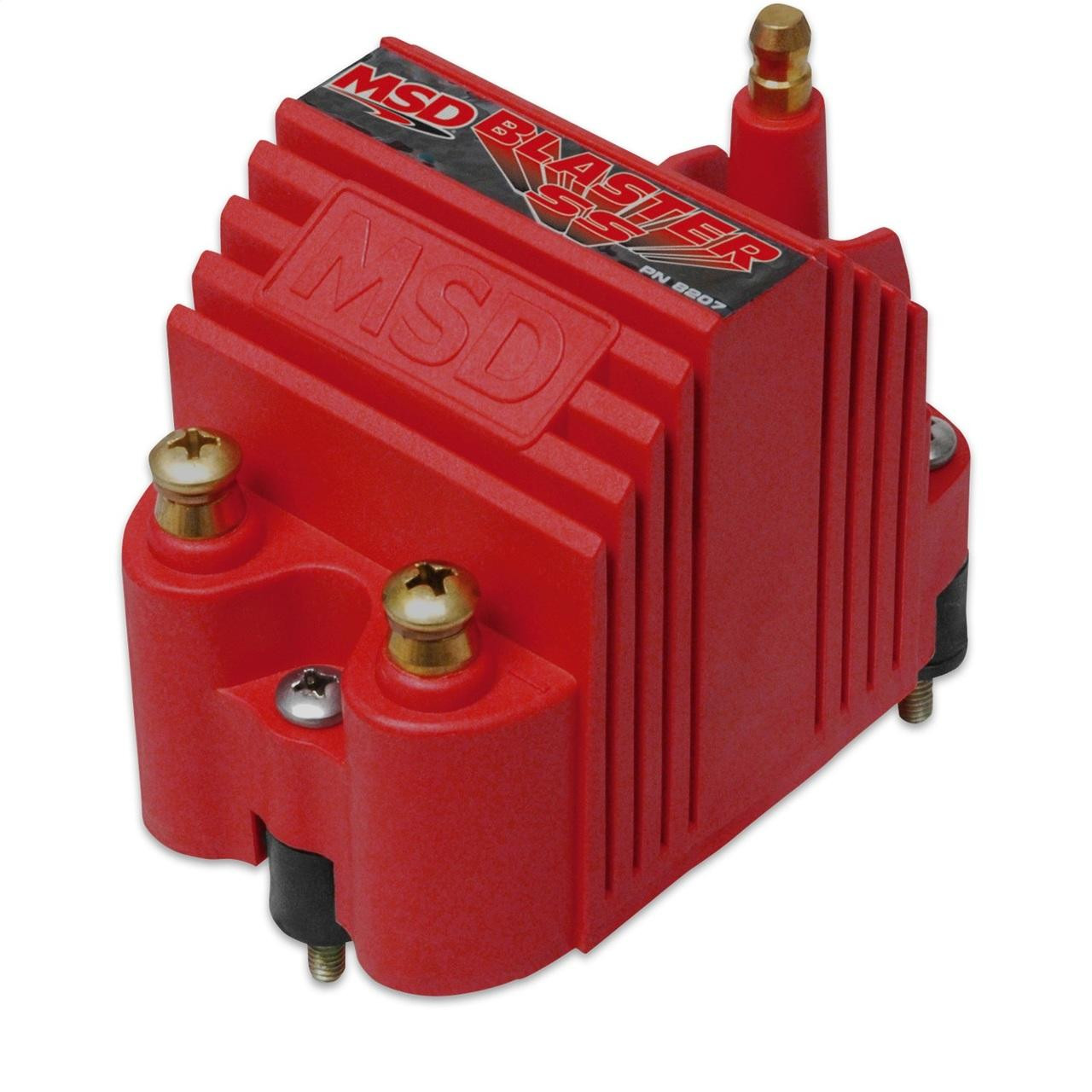 MSD Blaster SS Series Ignition Coil, 701 Turns Ratio, 300 mA Peak Current, Red - MSD-8207