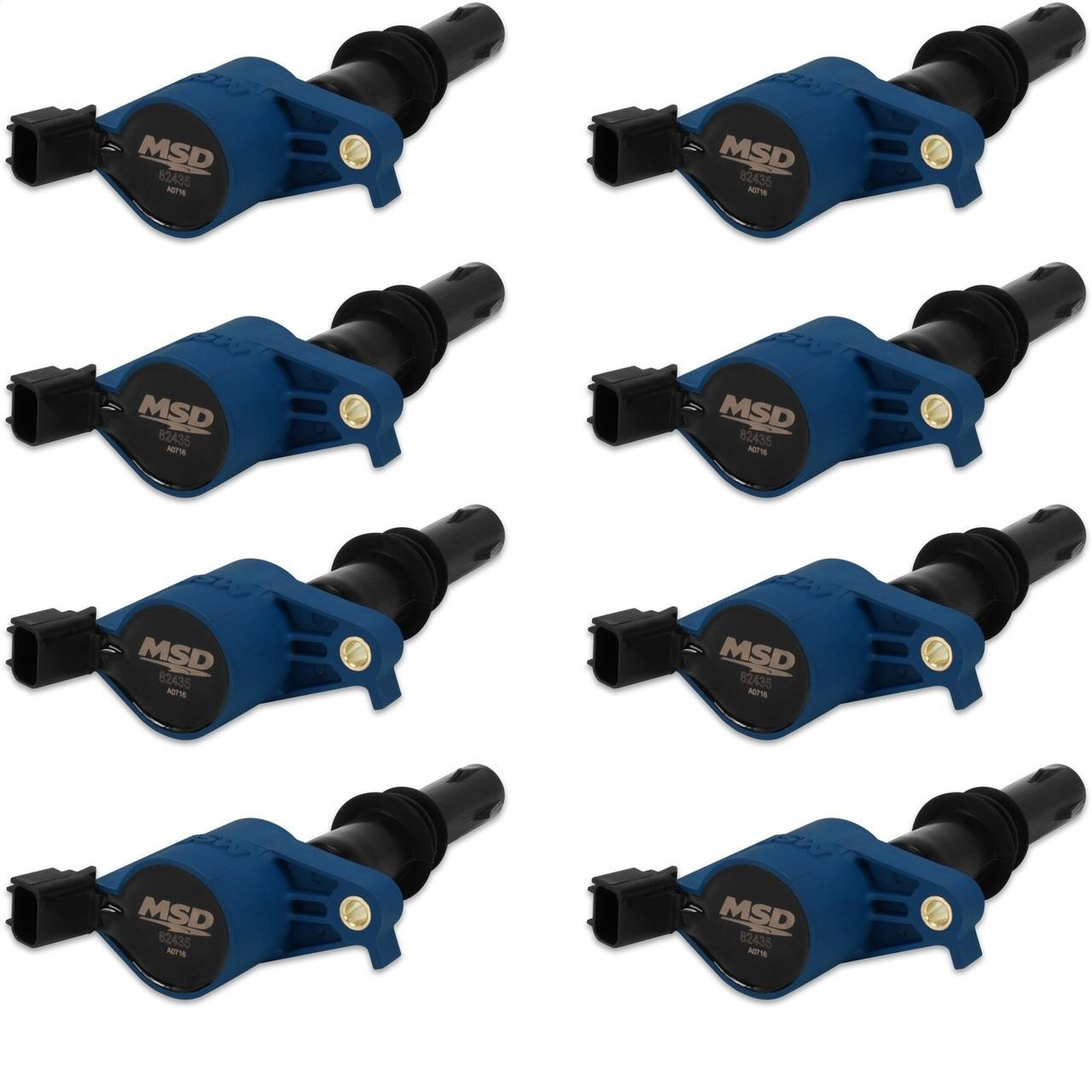 MSD 04-08 Ford w/4.6L/5.4L 3-Valve, Coil-On Direct Ignition Coil Set, 8-Pack, Blue - MSD-824385