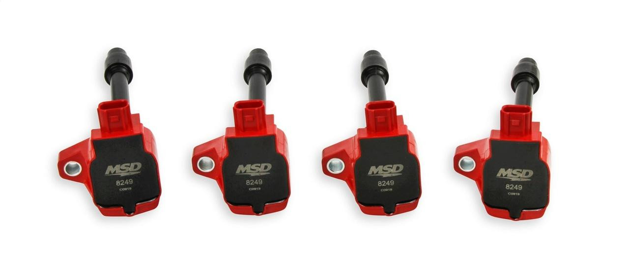 MSD 15-19 Honda w/1.5L, Blaster Direct Ignition Coil Set, Red, 4-Pack - MSD-82494
