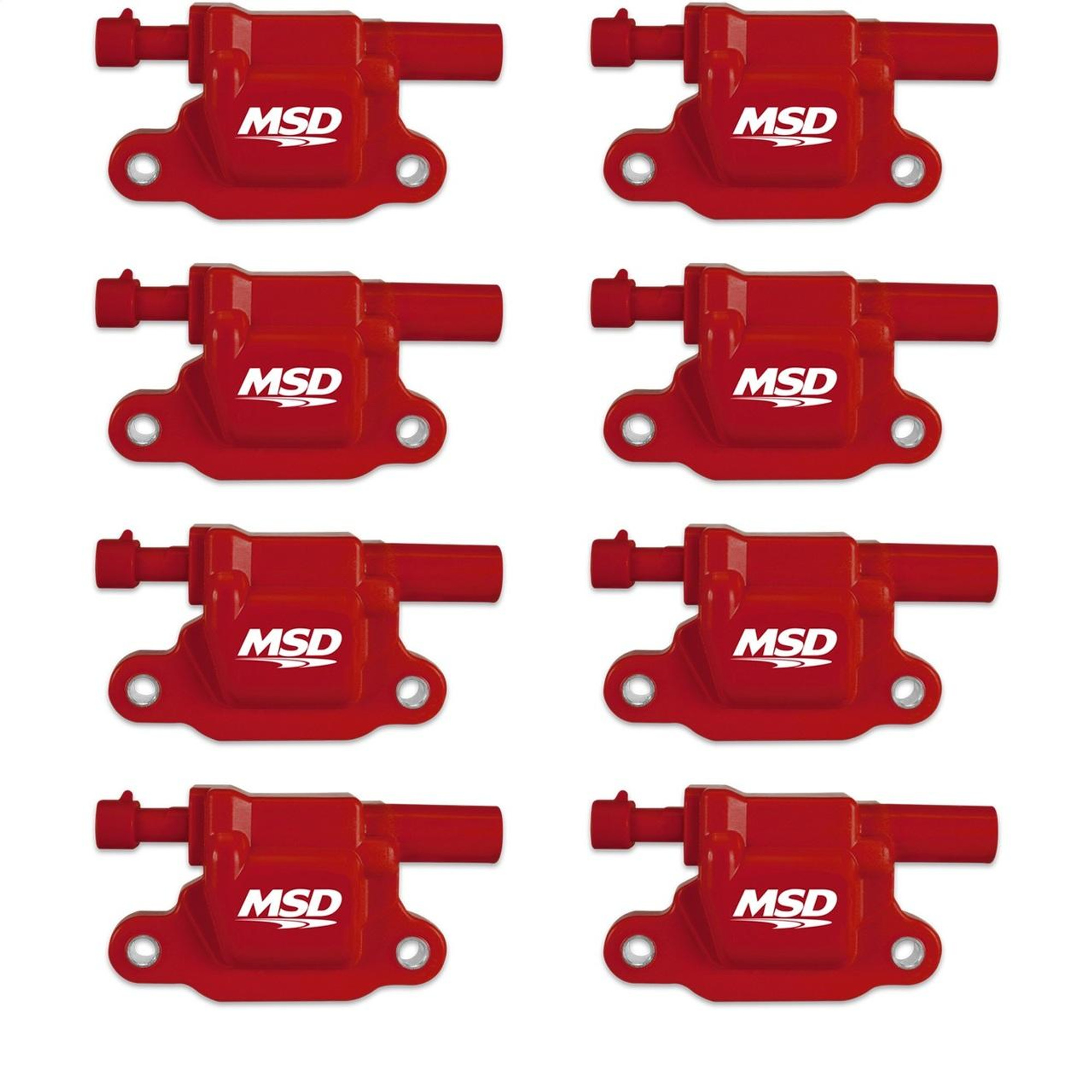 MSD Blaster Series Ignition Coils, 8 Pack, 2005-2013 GM LS2/3/4/7/9 Engines, Red - MSD-82658