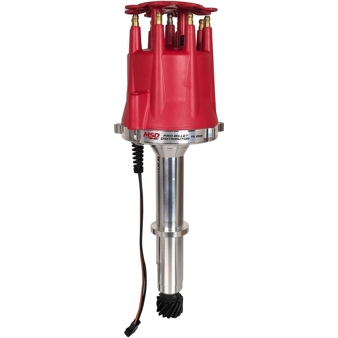 MSD Pro-Billet Magnetic Pickup Distributor, Holden V8s w/6/7/8 Ignition, Red - MSD-8589