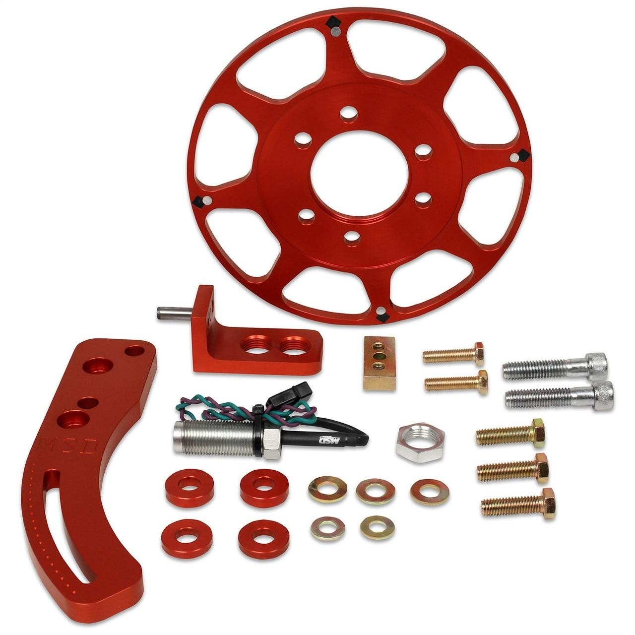 MSD Crank Trigger Kit, 8 Balancer for Big Block Chevy w/6/7/8 Ignition, Red - MSD-8620