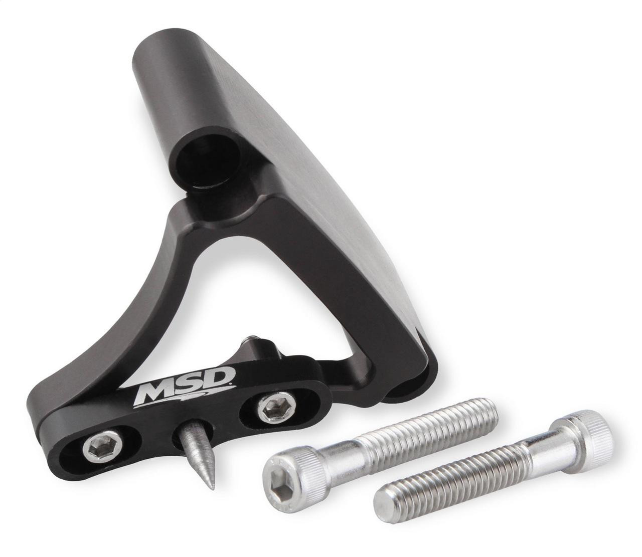 MSD Billet Timing Pointer, For Small Block Chevy, Fits 8 Balancer, Clear Anodized - MSD-89884