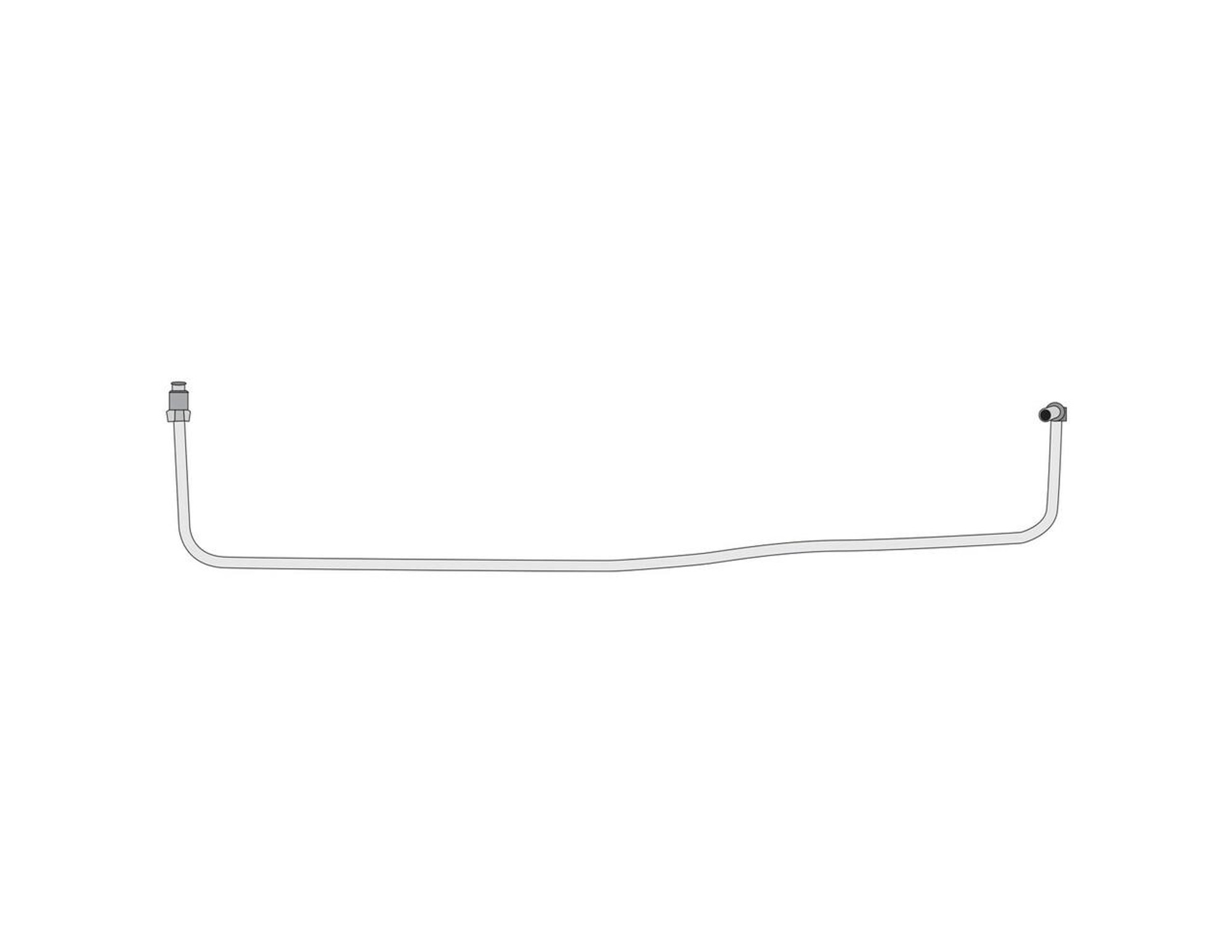 The Right Stuff 1976-79 Ford F100/F150/Bronco, Pre-Bent Stainless Positive Crankcase Vent Line - TCV7679S