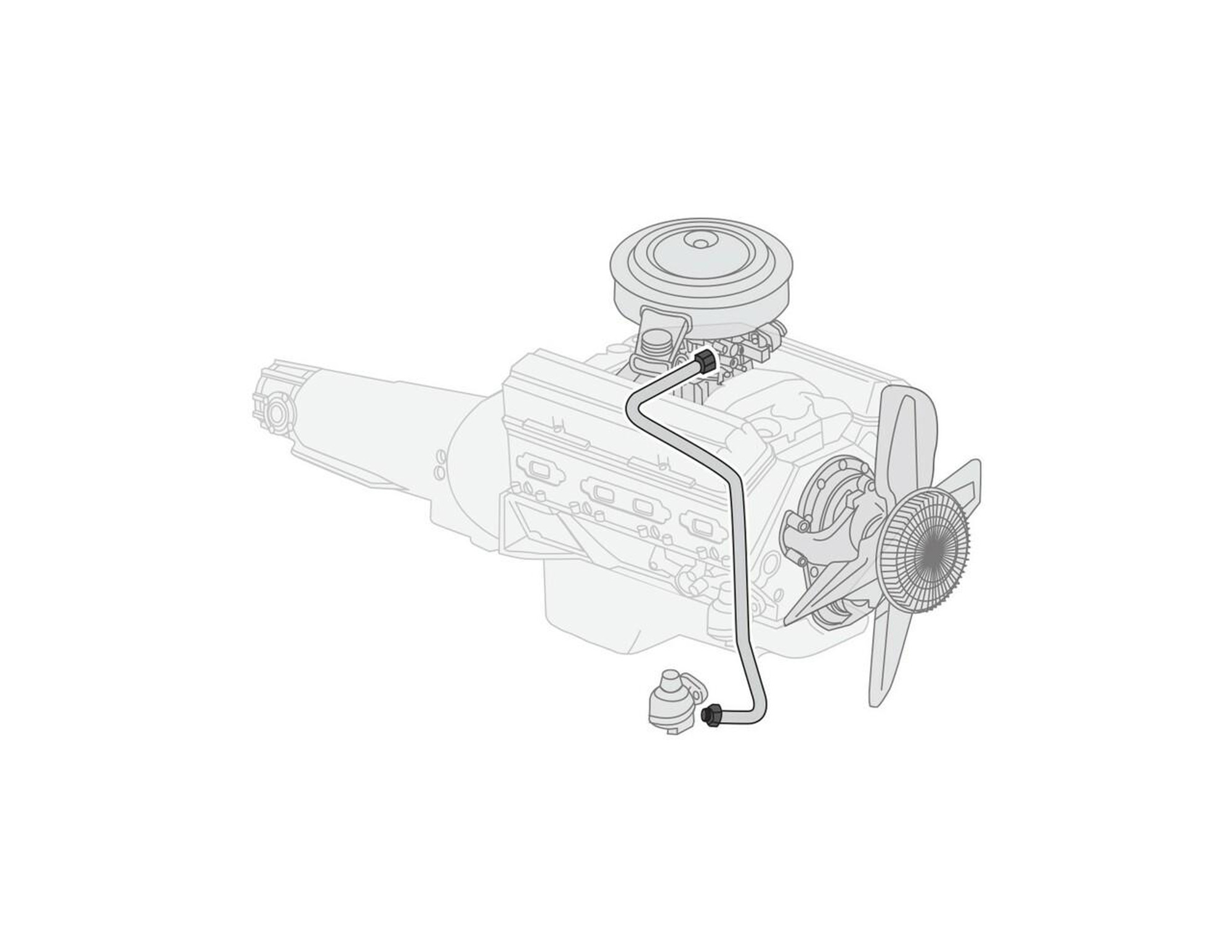 The Right Stuff 1963-66 Chevrolet C10 w/6 cyl, Pre-Bent OE Steel Fuel Pump to Carb Line - TPC3477