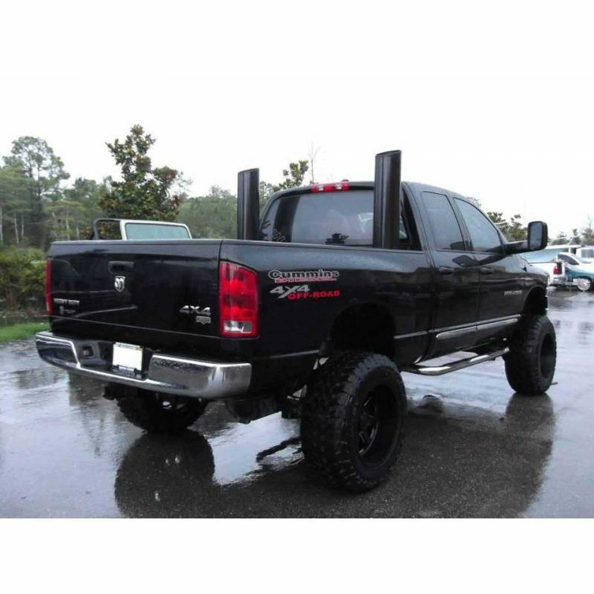 Pypes Exhaust Black Exhaust Stack Pipe 5 Inch ID x 8 Inch Outlet Diameter x 36 Inch Long - EVT508-36B-PYP