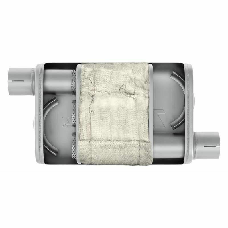 Pypes Exhaust Universal 2.5 Turbo Pro Muffler Offset Inlet/Offset Outlet - MVT10-PYP