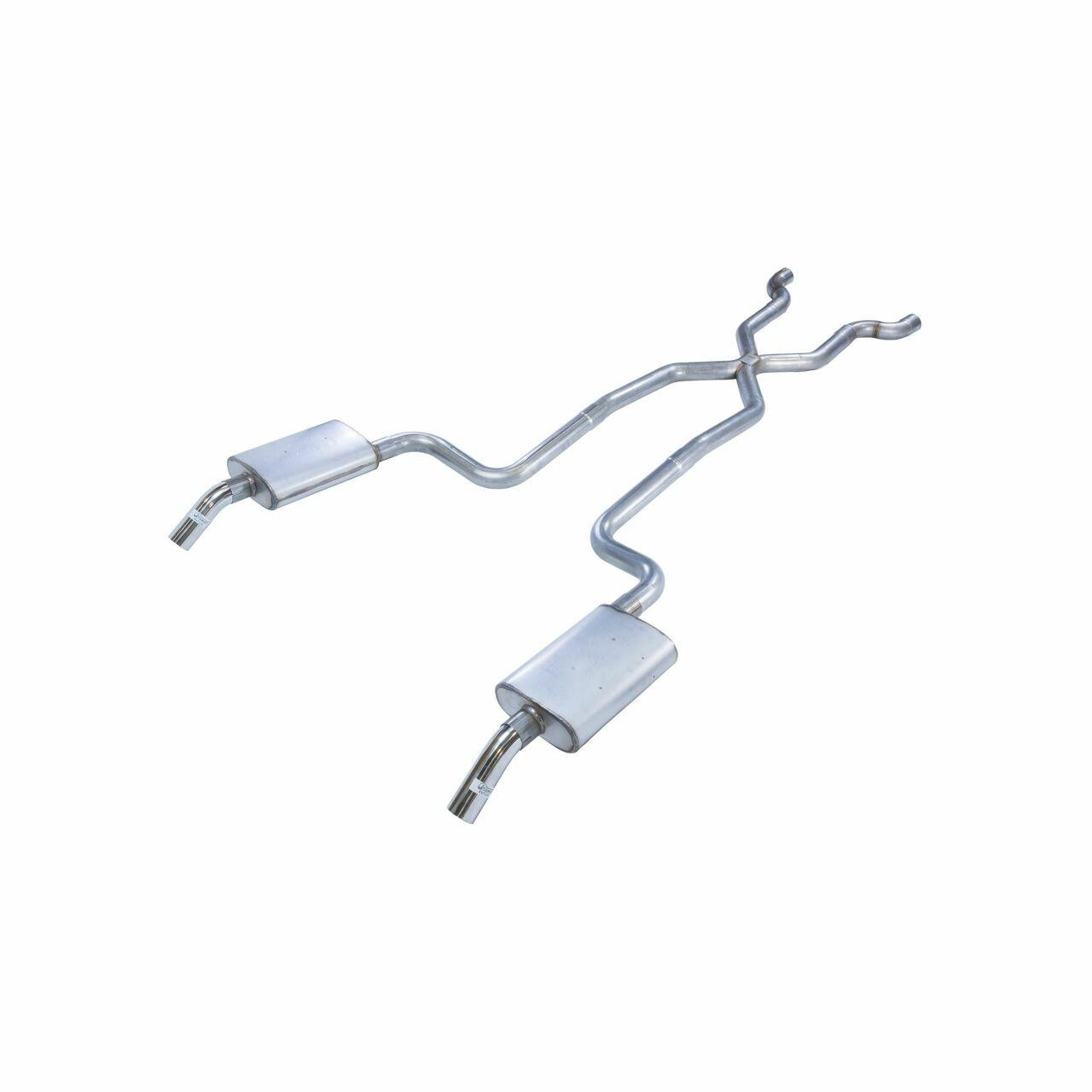 Pypes Exhaust 74-81 Corvette Crossmember Back Exhaust System w/X-Pipe and Race Pro Mufflers - SCC10R-PYP