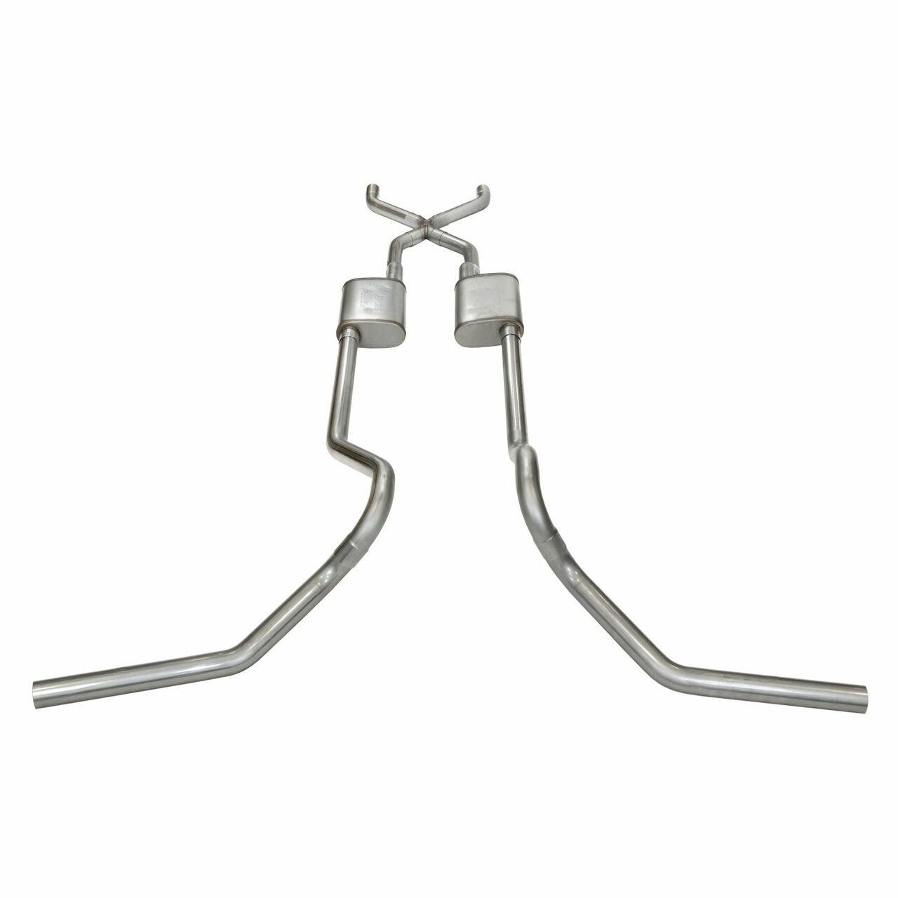 Pypes Exhaust 70-76 F-100/150 Violator 2.5 In Crossmember Back Dual Split Side Exhaust System - SFT65V-PYP