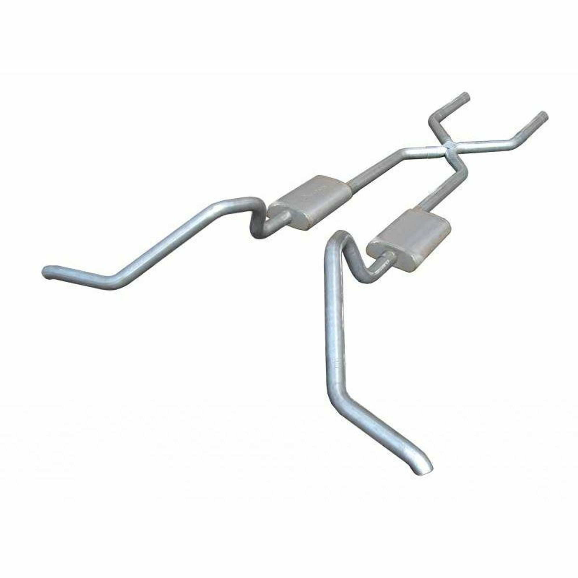 Pypes Exhaust 65-70 Impala 2.5 Crossmember Back Exhaust System w/X-Pipe and Turbo Pro Mufflers - SGB10T-PYP