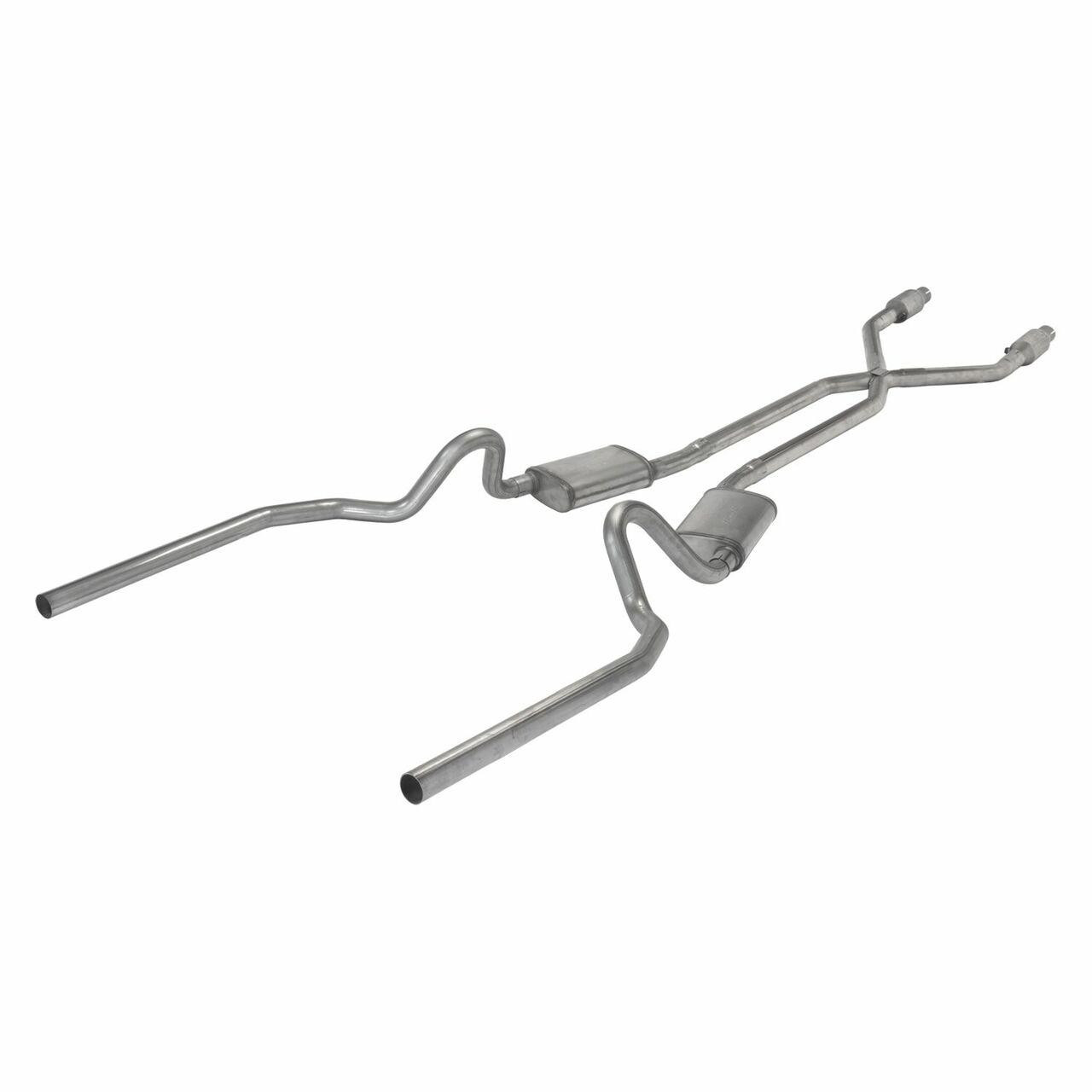 Pypes Exhaust 78-88 El Camino SS Crossmember Back Exhaust System w/X-Pipe and Turbo Pro Mufflers - SGG922TE-PYP