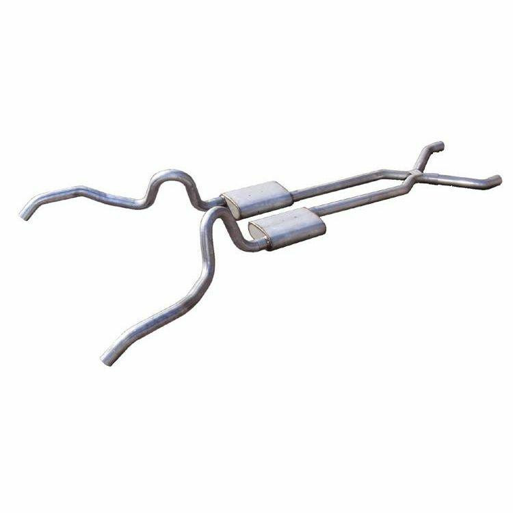 Pypes Exhaust 62-67 Nova Crossmember Back Exhaust System w/X-Pipe w/o Mufflers - SGN10-PYP