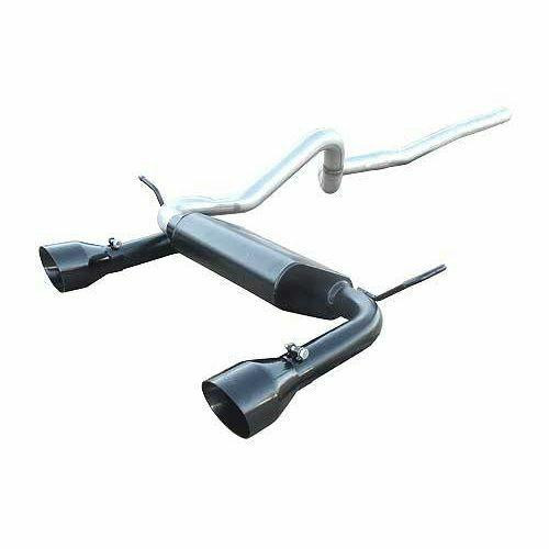 Pypes Exhaust 07-18 Wrangler 2DR Cat Back Exhaust System w/Street Pro Muffler and Black Tips - SJJ17SB-PYP