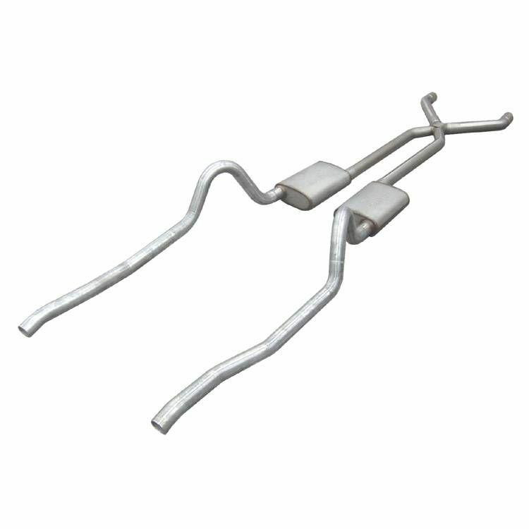 Pypes Exhaust 67-73 Mopar A-Body Crossmember Back Exhaust System w/X-Pipe and Turbo Pro Mufflers - SMA10T-PYP