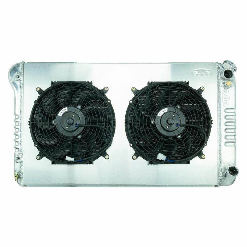 Cold Case Radiators 67-76 Chevy and GMC Truck w/LS Swap AT Aluminum Performance Radiator and 12 Fan Kit - CR-GMT558ALSK