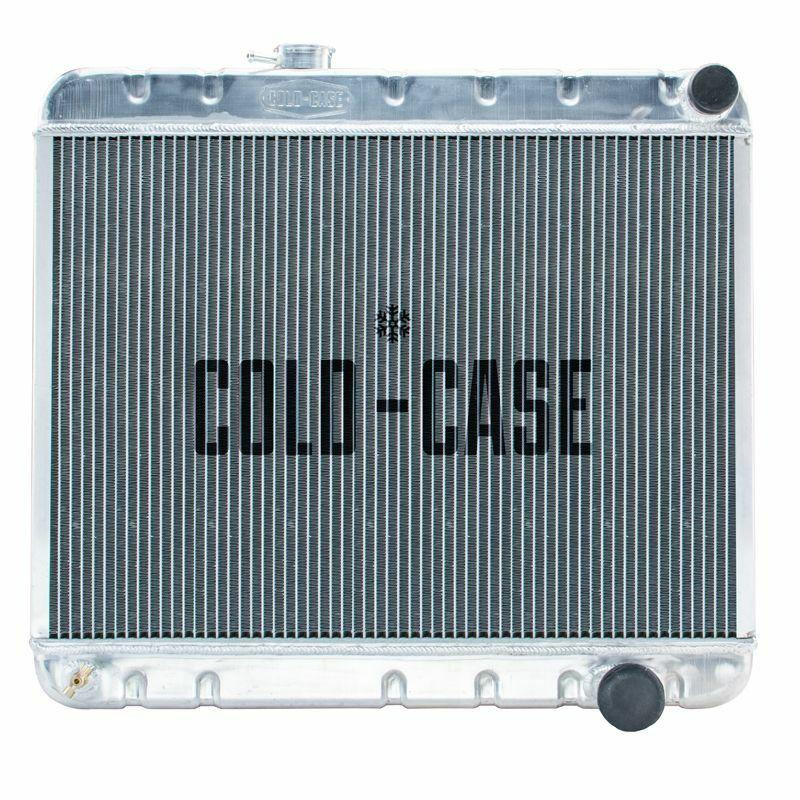 Cold Case Radiators 64-65 Pontiac GTO w/MT w/o AC 15.5 Aluminum Radiator Polished OE Style Tanks - CR-GPG18