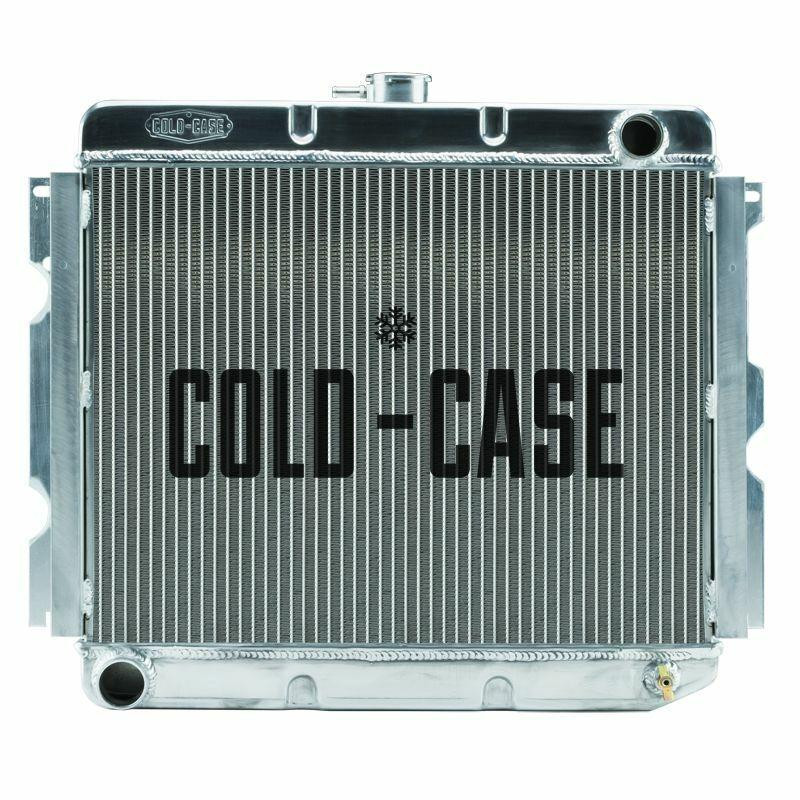 Cold Case Radiators 68-73 B,C,E Body w/BB and MT Aluminum Performance Radiator Polished OE Style Tanks - CR-MOP753