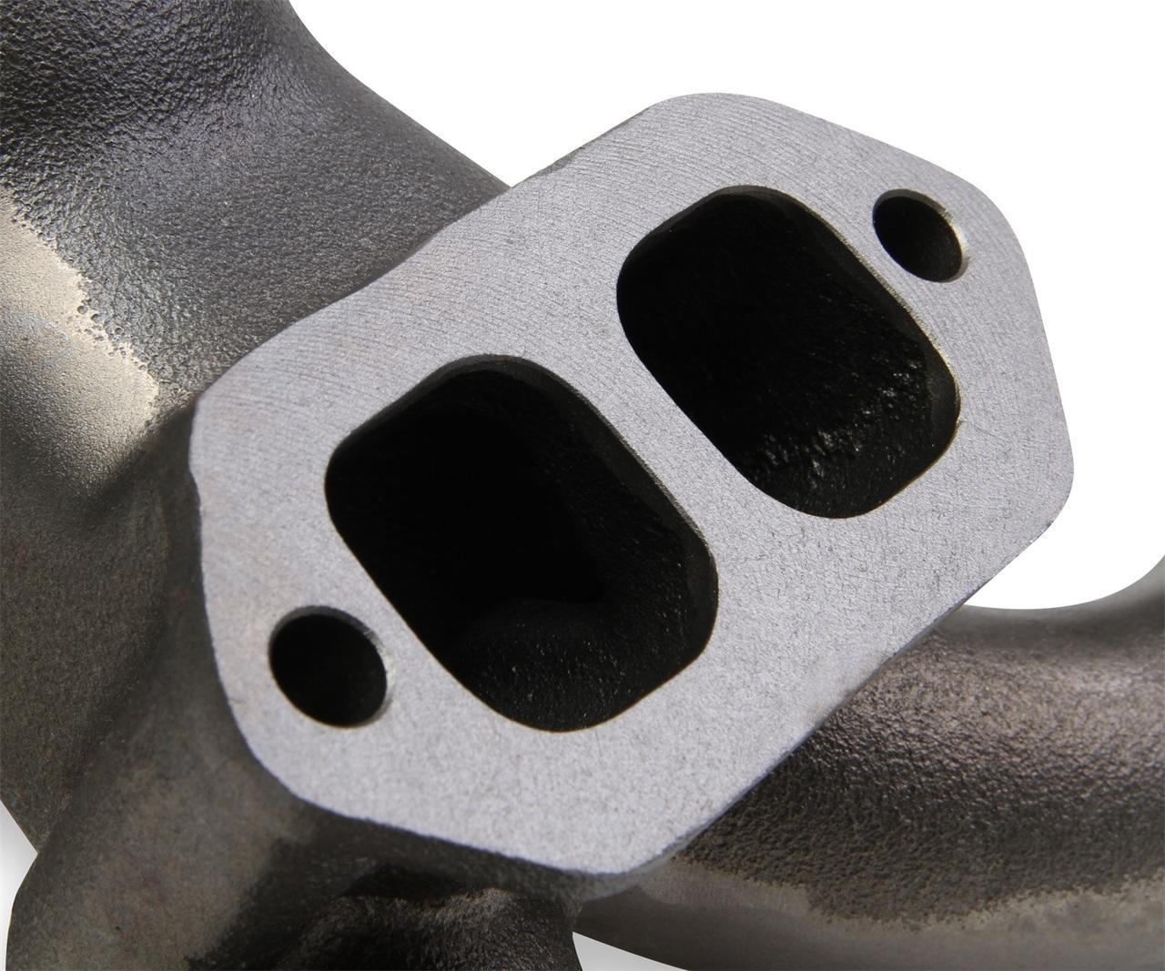 Flowtech Rams Horn Exhaust Manifolds for Small Block Chevy, 1-5/8, Natural Finish - 11704-RFLT