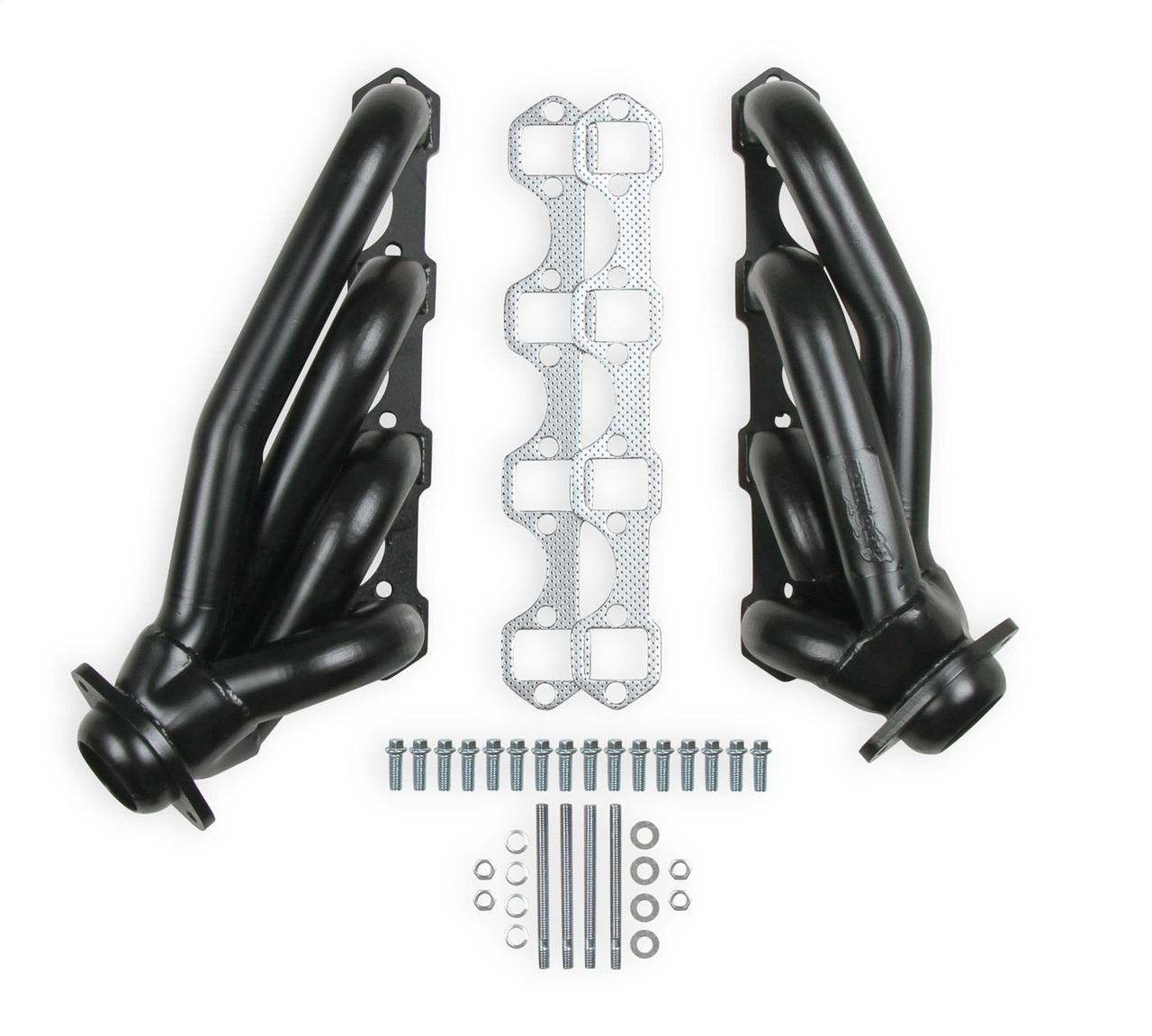 Flowtech 79-93 Mustang w/5.0L, 1-3/4 Shorty Headers, Painted Black - 12147FLT