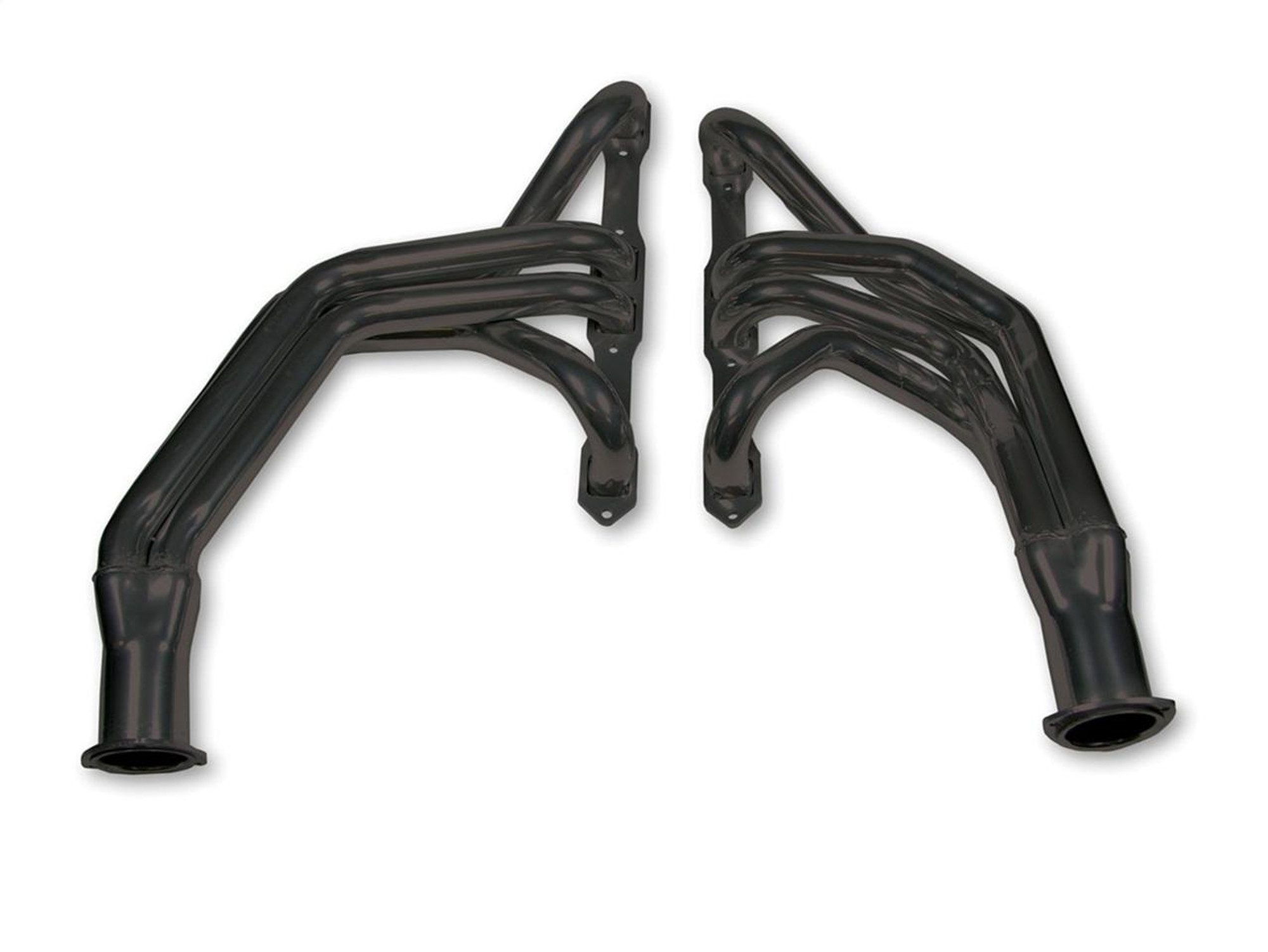 Flowtech 69-74 Dodge D100/200/300 w/383-440ci, 1.75 Long Tube Header, Painted Black - 13504FLT