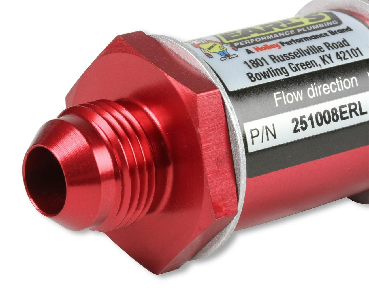 Earls Performance Check Valve, Flapper Style Fitting, Size 10 w/Aluminum Support, 150 PSI Max, Red - 251010ERL