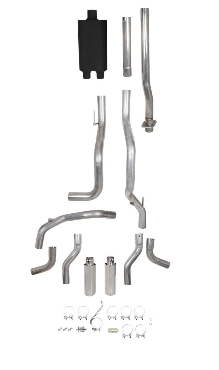 Flowtech 09-14 F-150 w/4.6/5.0/5.4L V8, 2.5 Stainless, Cat-Back Exhaust System, 3 Into - 52015FLT