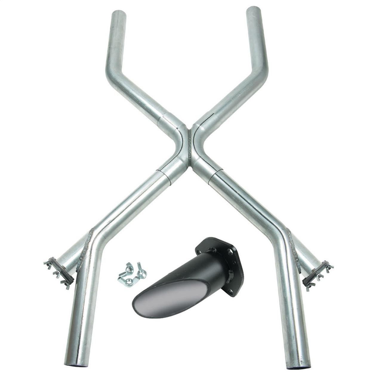 Flowtech 2.5 X-Pipe Installation Kit w/Collectors, Gaskets and U-Bolts, 23 x 56 in Tubing - 53630FLT