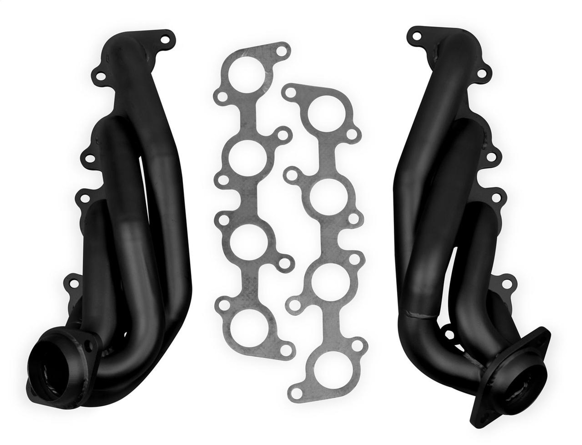 Flowtech 11-17 F-150 w/5.0L V8, Shorty Headers, Painted Black - 91674FLT