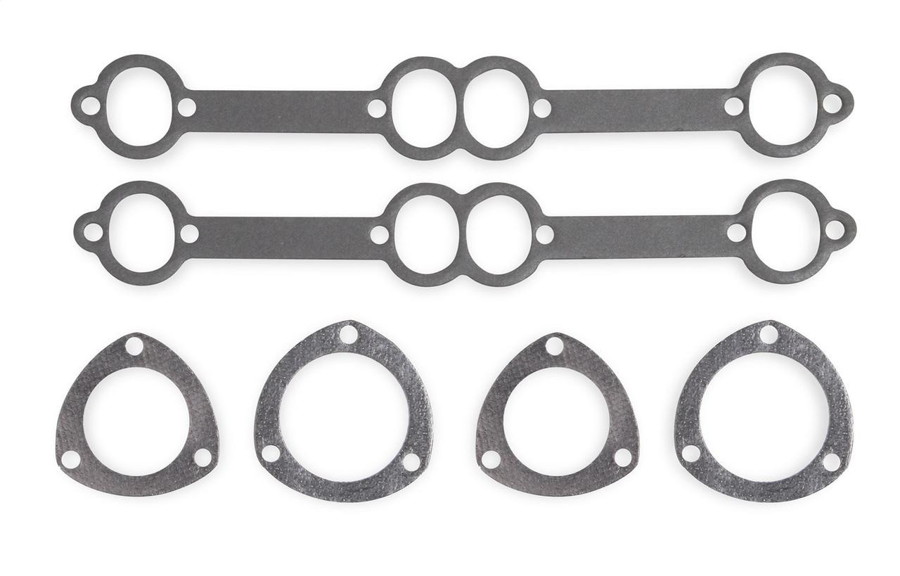 Flowtech 55-91 Chevy w/Small Block, Ferro Glass Non-Asbestos Header Gaskets w/Oval Ports - 99161FLT
