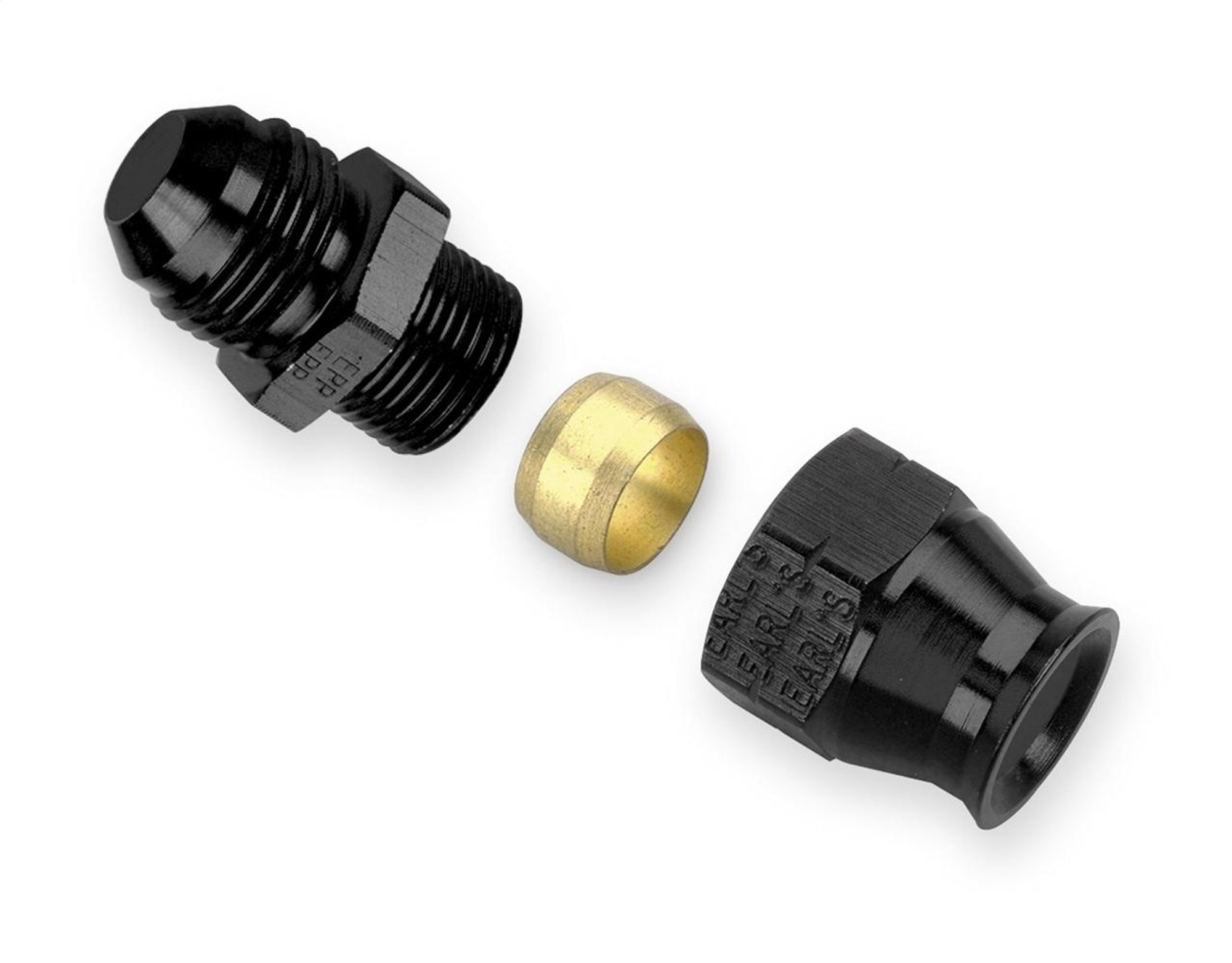 Earls Performance -6 AN Male to 1/4 Tubing Adapter, Black Anodized, Aluminum - AT165064ERL