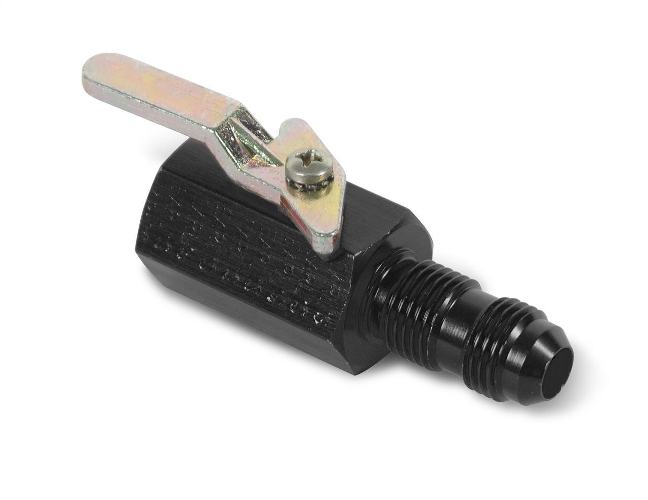 Earls Performance Shut-Off Valve 3/8 NPT Female Inlet and -8 AN Bulkhead Outlet, 2.75 Length Black - AT230503ERL