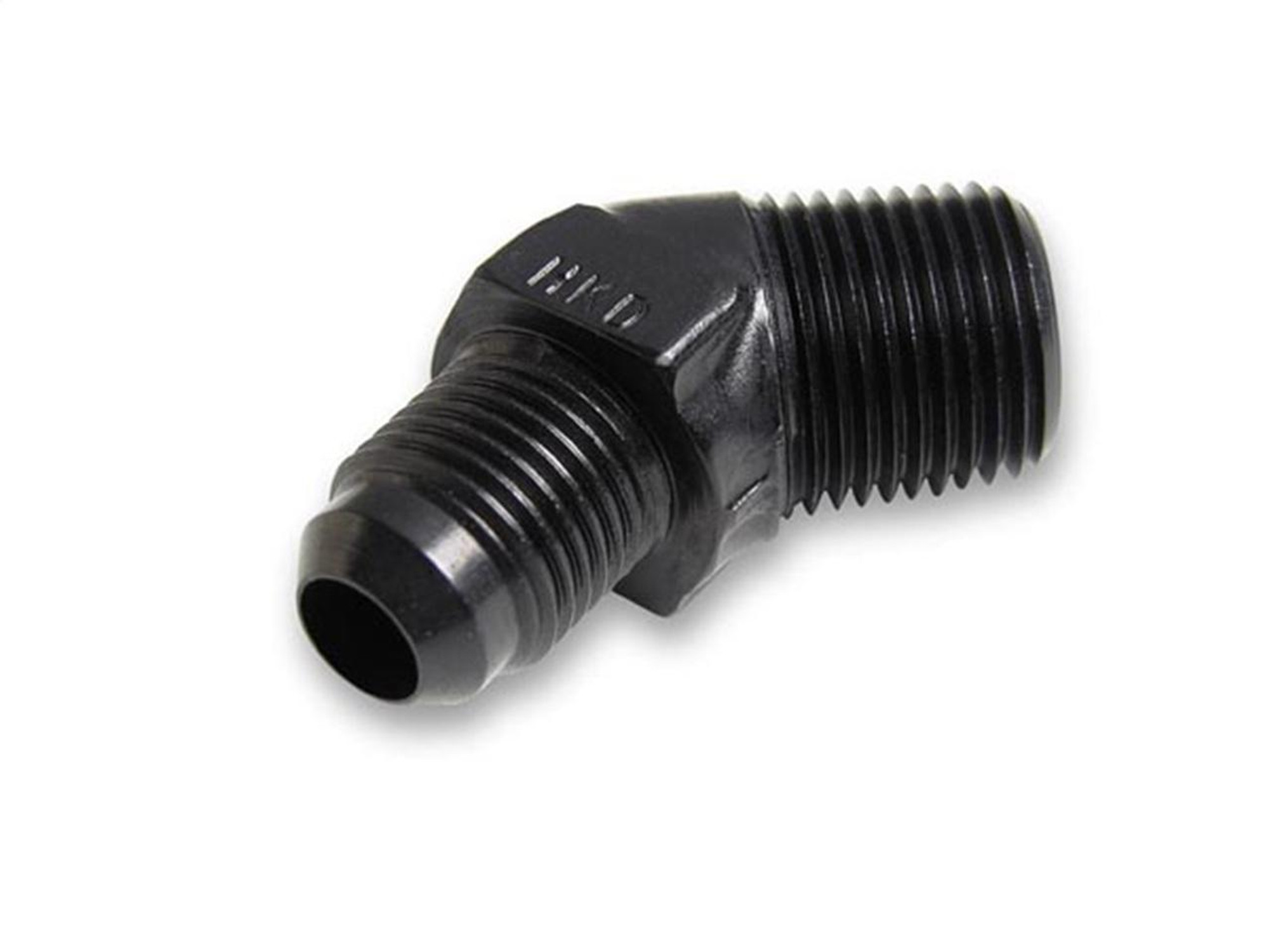 Earls Performance 45° Elbow Male -3 AN to 1/8 NPT, Black Anodized Aluminum - AT982303ERL