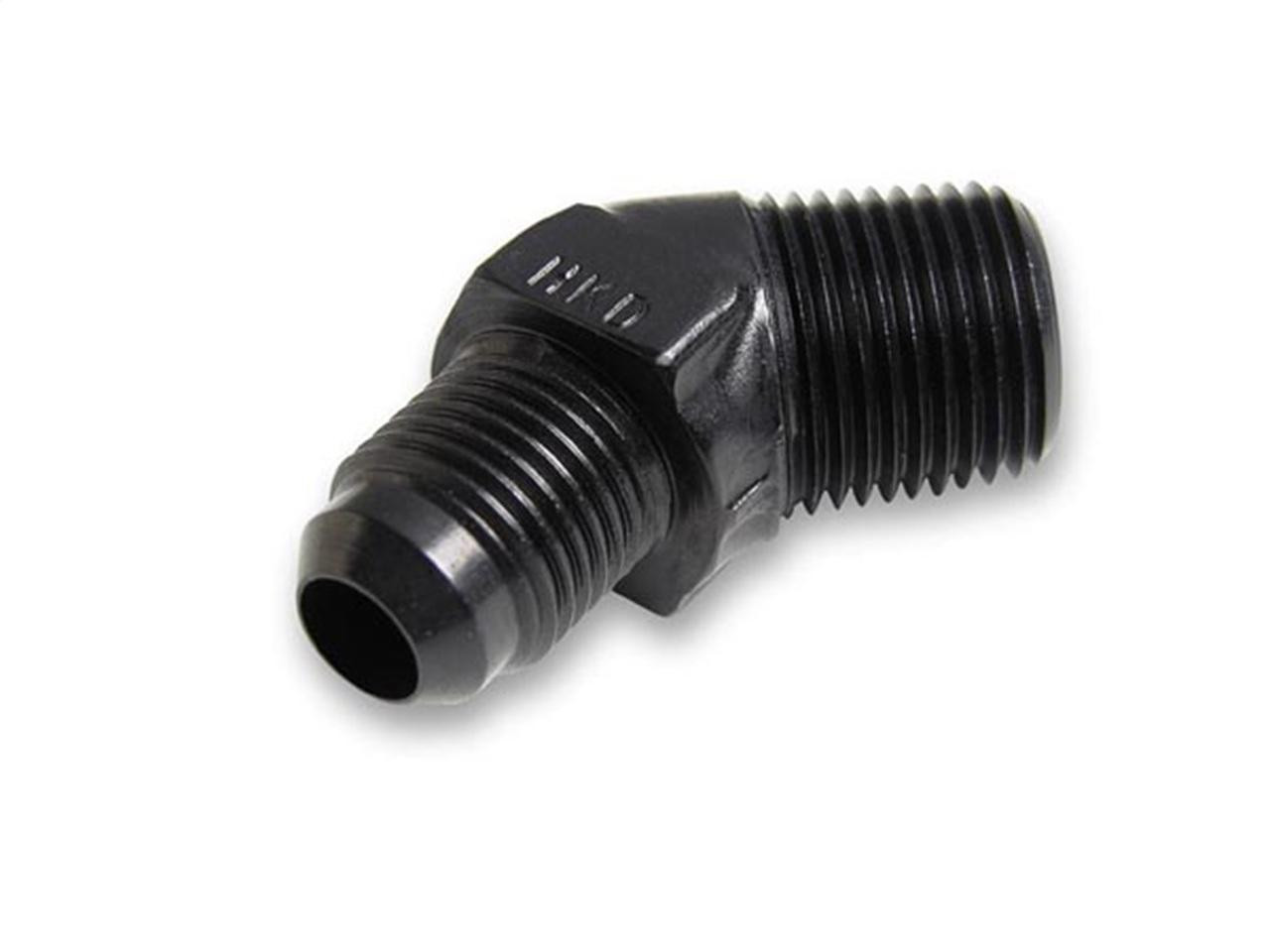 Earls Performance 45° Elbow Male -6 AN to 1/8 NPT, Black Anodized Aluminum - AT982366ERL