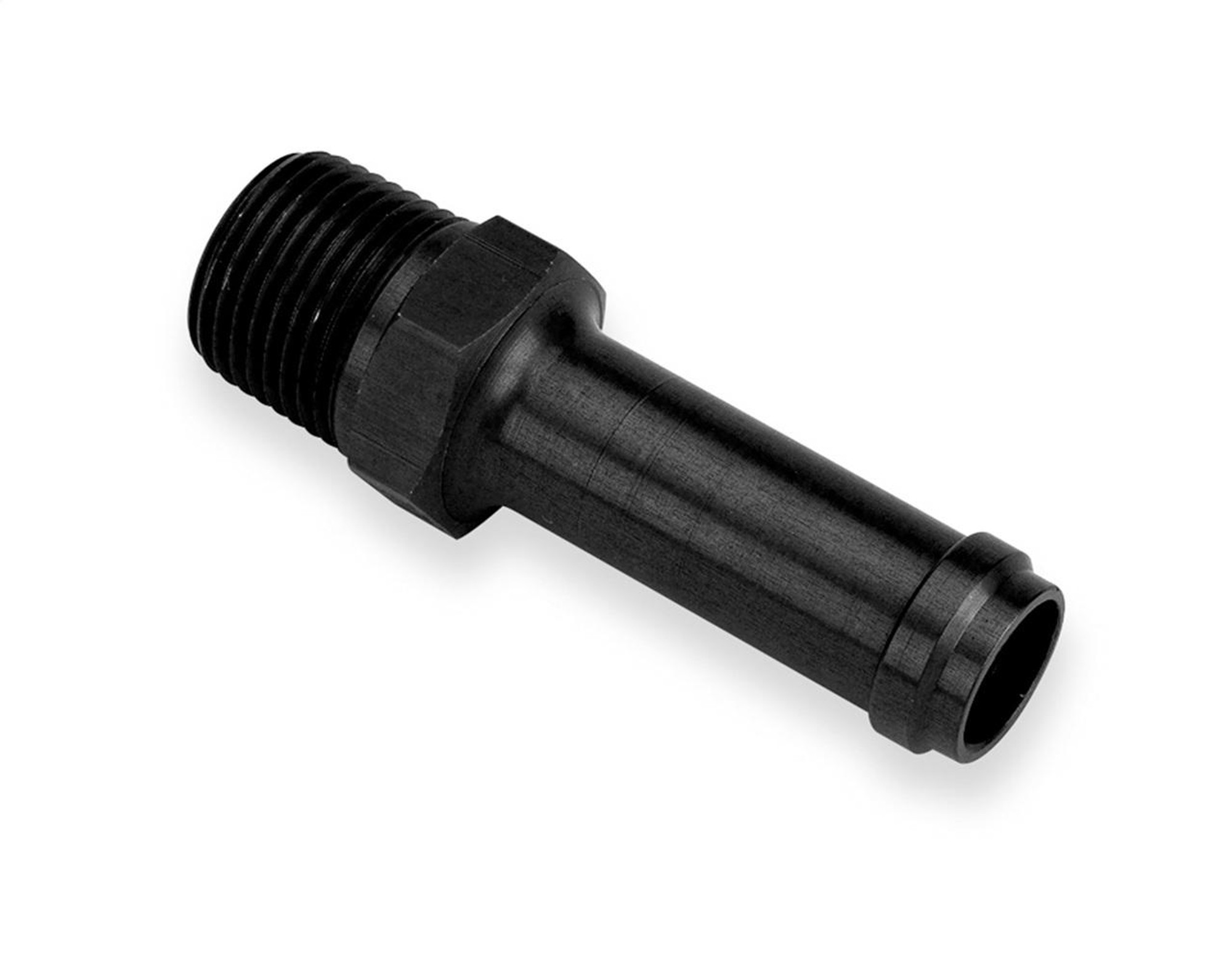 Earls Performance Straight 3/8 Hose to 1/4 NPT Male, Black Anodized Aluminum - AT984006ERL