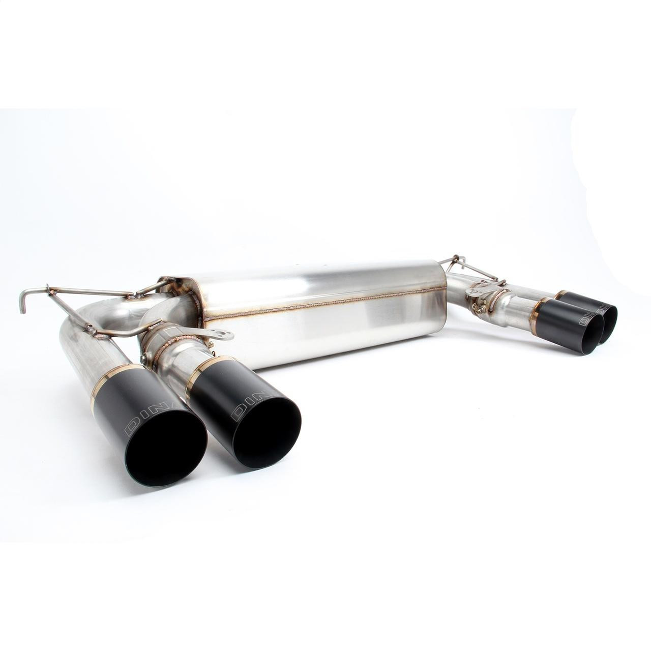 Dinan 15-19 X5M/X6M F85/F86 Free Flow Axle-Back Exhaust, Stainless w/Black Tips - DIN-D660-0054A-BLK