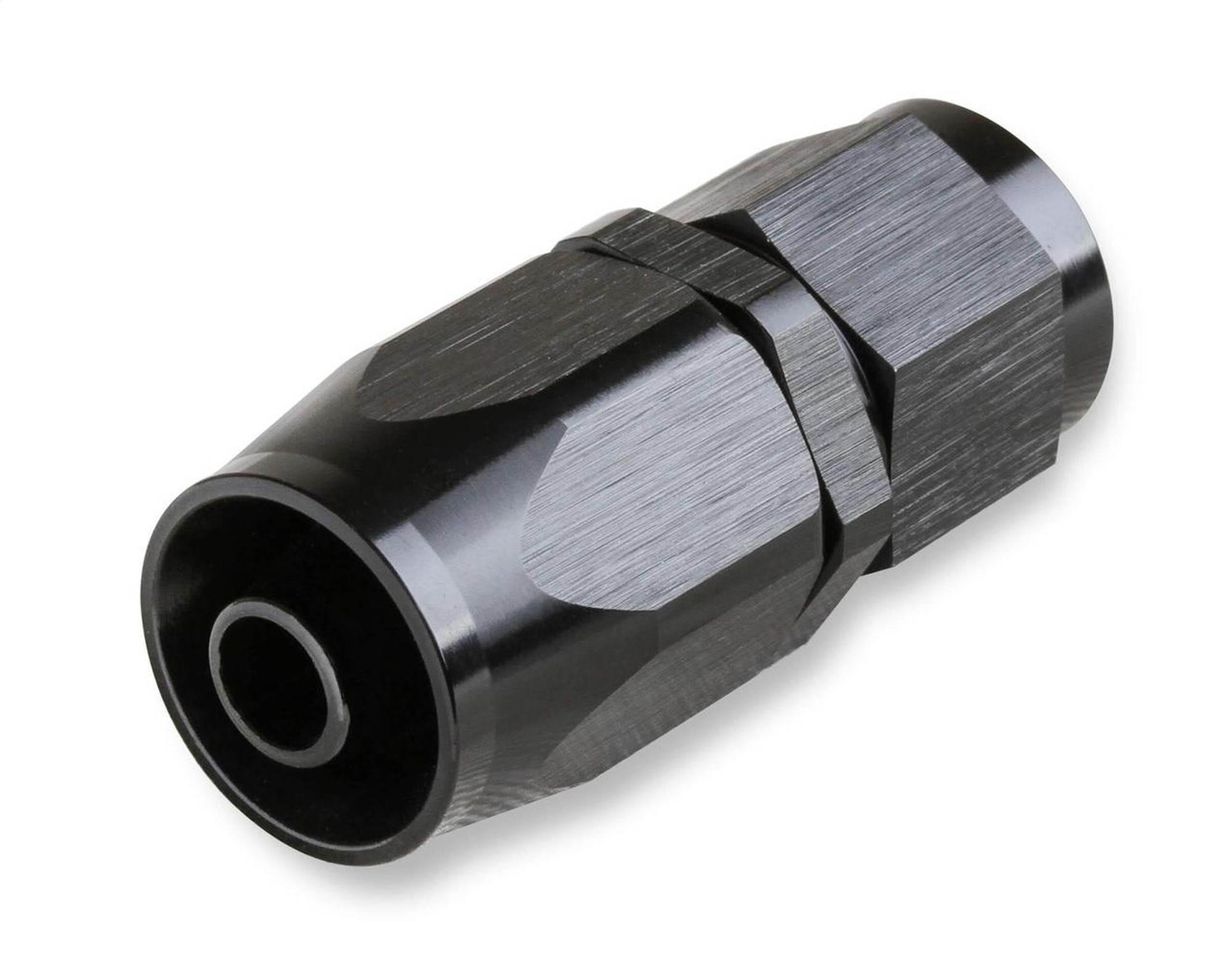 Mr Gasket -10 AN Straight Swivel Hose End, Black Satin Anodized Finish - MRG-220110-BL