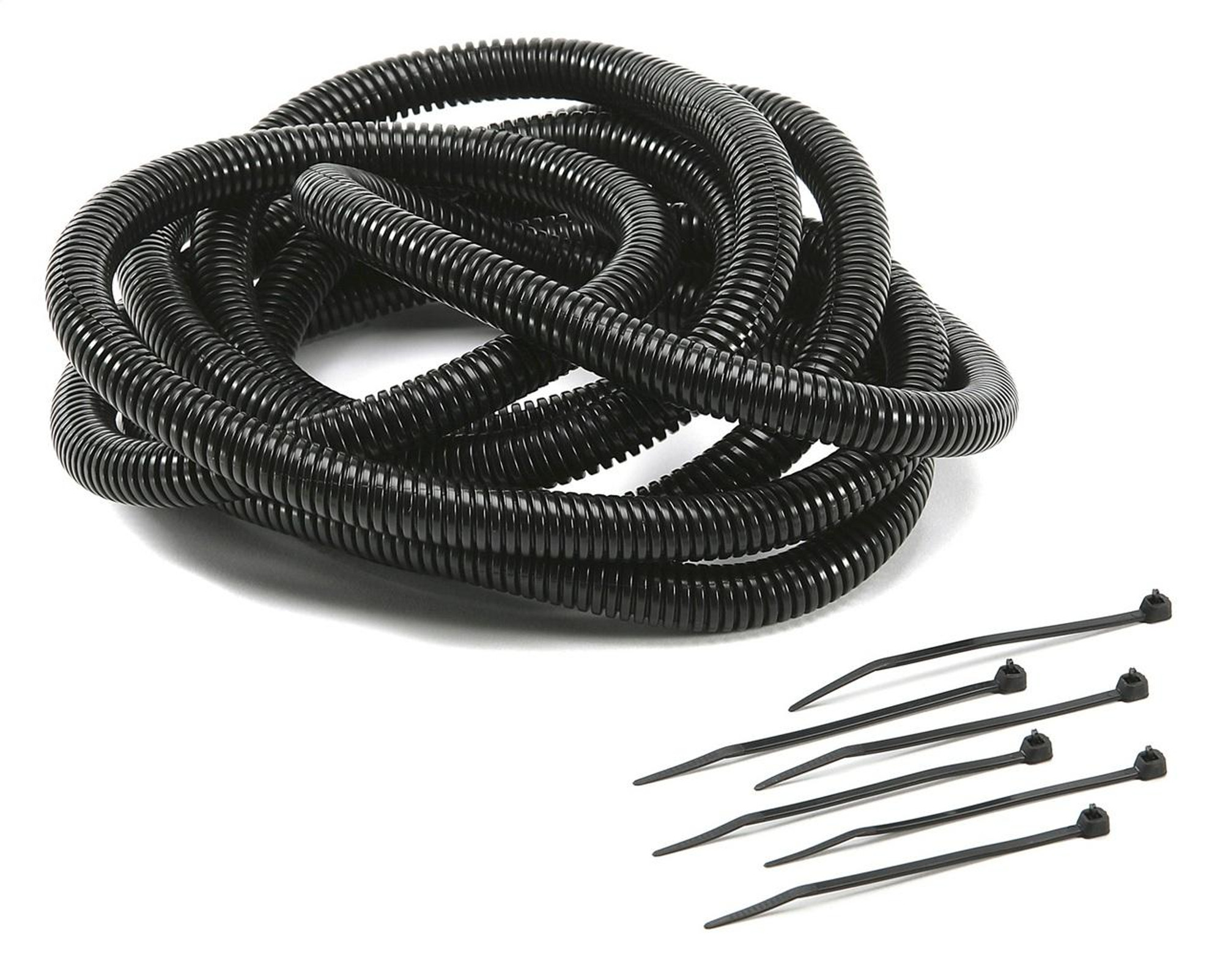 Mr Gasket Wire Loom Convoluted Tubing, 3/8 ID x 8 Long, Black - MRG-4505