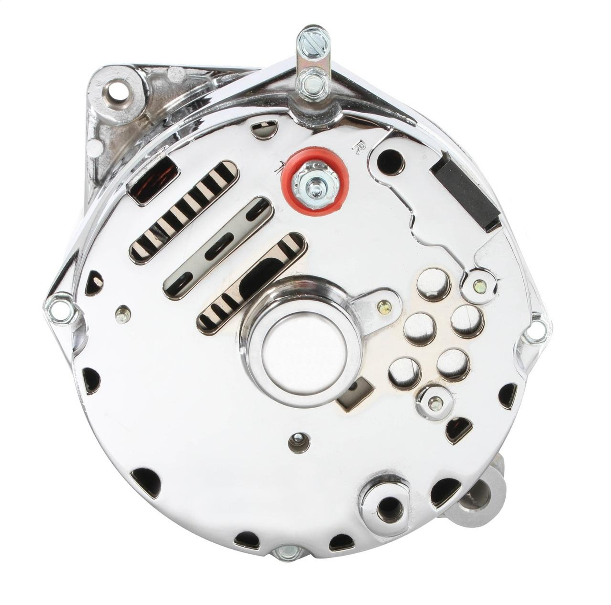Mr Gasket Chrome Alternator for Early GM-Delco, 80 Amp, Single Groove - MRG-5123