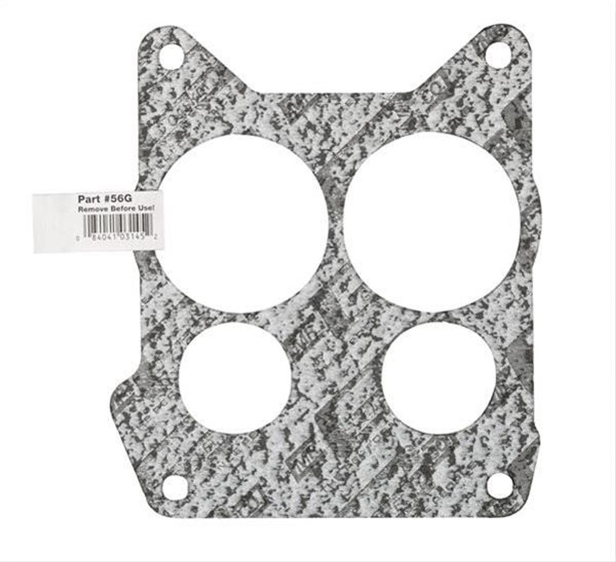 Mr Gasket Performance Carb Base Gasket for Edelbrock and Rochester Quadra Carbs, 4-Hole, UPC - MRG-56G